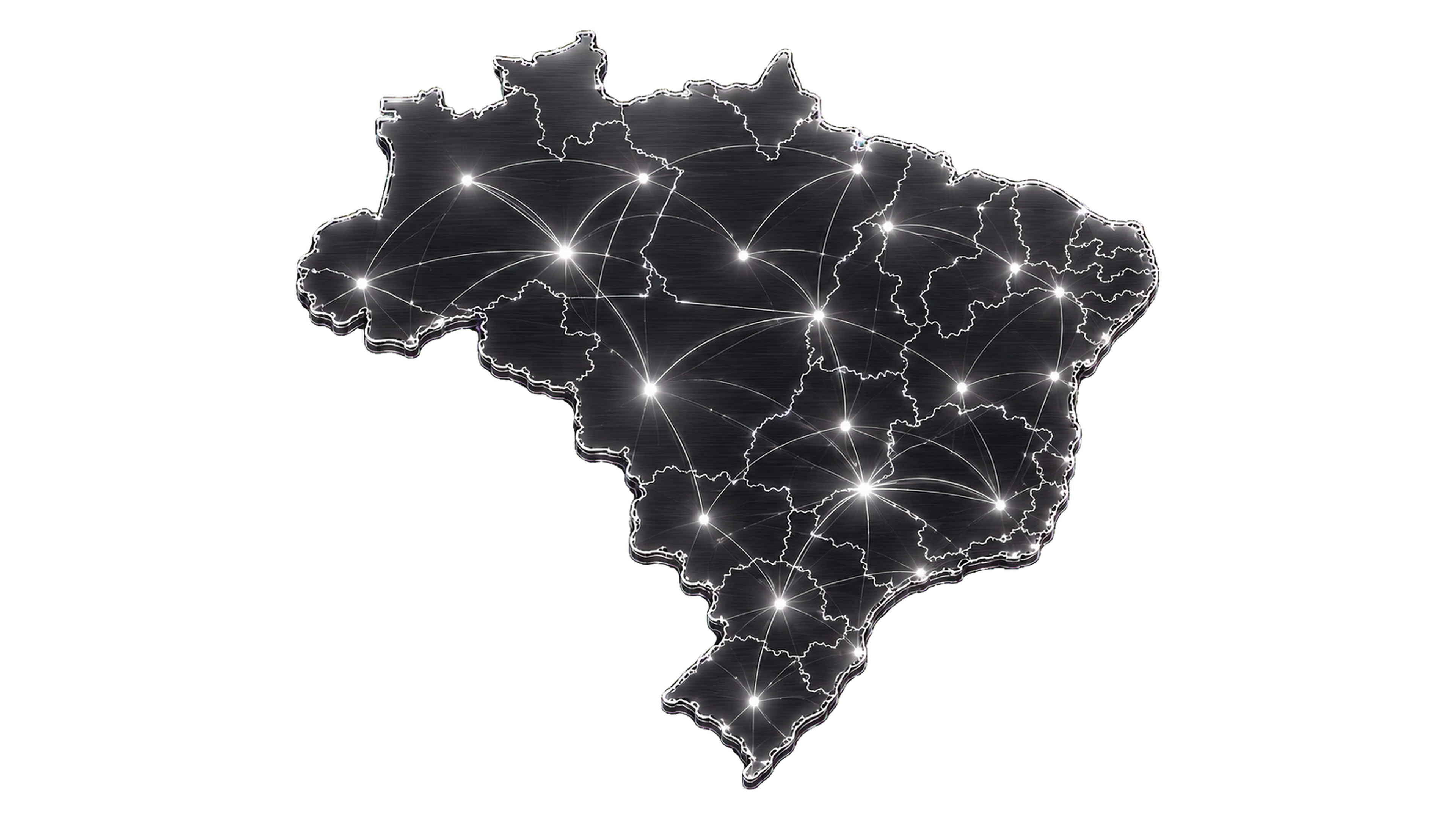 Mapa de atendimento da Aether